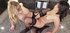 Blonde and brunette matures love hot lesbian party