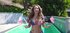Hot busty milf shows her boobs jumping