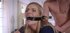 gal gagged while dicked