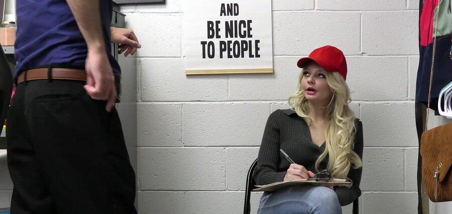 Guard searches blonde for stolen property - XXXonXXX - Pic 1