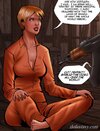 Blonde lieutenant made to read Afgan gunsels' manifest. Kandahar Captive