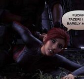 Redhead diversionist fought and caught by group of men. Agent X Mile High