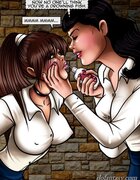 Tied busty brunette fed with drags to be banged by classmates. Bd Academy
