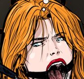 Busty redhead female slave bound and made to eat dog food. Gentlemen'S