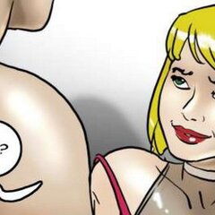 Posh busty blonde in stocking seduces - BDSM Art Collection - Pic 1