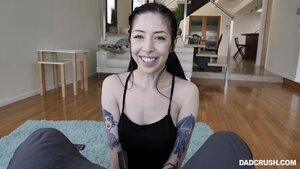 Big tits tattooed stepdaughter pounded hard