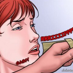 Tied ginger girl deep throated and - BDSM Art Collection - Pic 3