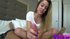 Gorgeous college blonde adores stroking and banging stepbro's dick