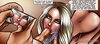 Slutty busty blonde deep throated and photographed while process. Double