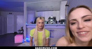 Cock is big enough for both sex-craving teen girls