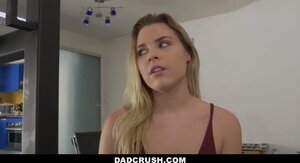 Teen blonde surrendered her pussy to stepdad for penetration