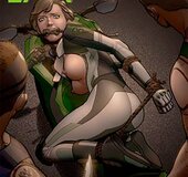 Busty gagged dolls are ready for sexual consumption. Bear's Lair by Kittyhand.