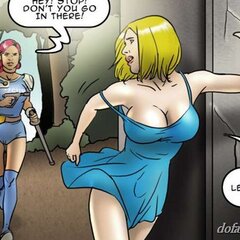 Big tits blonde runs away being hunted - BDSM Art Collection - Pic 3