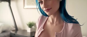 Blue-haired teen doll let stepbrother unleash his sexual fury