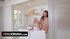 alluring brunette gets stuffed