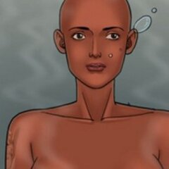 Big tits tattooed bald girl caught - BDSM Art Collection - Pic 1