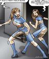Female slaves in controlling center were attacked by a flyer. Slavecop