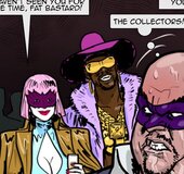 Masked Master comes to the freaky BDSM party with his slave. Gentlemen'S