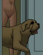Busty tattooed bald girl takes dog pet to her room. Bad Lieutenant 8 Trafficked