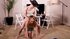 Breasty brunette engaged the hunk into intense banging
