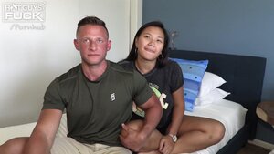 Randy stud dominates the Asian girl's cunny