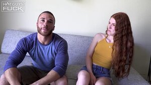 Redhead princess gets pussy banged by a hot stud after giving a BJ