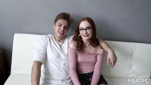 Dazzling blonde gets her cunny dominated by a handsome dude