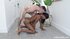 Sexy submissive ebony takes white cock deep in