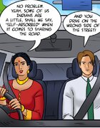 Gorgeous busty Indian runs white guy downtown