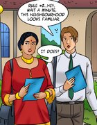 Curvy Indian aunty takes her white colleague to familiar house