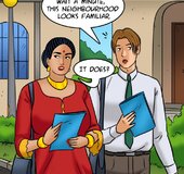 Curvy Indian aunty takes her white colleague to familiar house
