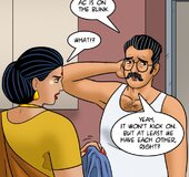 Sexy Indian wife speaking to husband about air conditioner