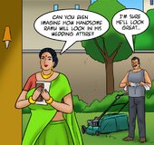 Curvy Indian wife discusses with husband the forthcoming wedding