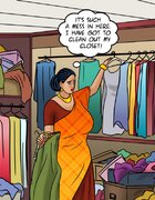 Big tits Indian MILF tries on clothes found in wardrobe
