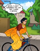 Busty Indian MILF rides nephew's bike to become slim