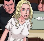 Pretty big tits blonde caught in the kitchen by a gangster. Snatcher 3