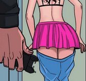 Bubble-butt brunette goes out of thee kitchen to be alone for some time.