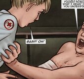 Big tits blonde doctor gets boobs grabbed by wounded guy. Vietnam Story