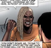 Blonde ebony prisoner slapped by face by busty brunette. Group X 3 By