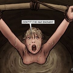 Restrained blonde American girl - BDSM Art Collection - Pic 1