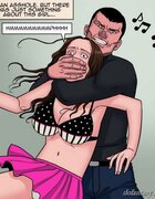 Busty brunette caught in the room by a pervert guy. Snatcher 3 By Lesbi
