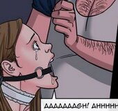 Helpless gagged teen sitting in the car nearby big man. Snatcher 3 By