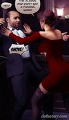 Sexy big boobs brunette in red dress is ready for blowjob. Agent X 2: