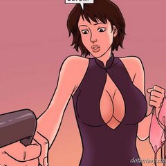 Cute busty brunette finds her friends' - BDSM Art Collection - Pic 4