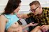 Nerdy guy has cute teen brunette riding his johnson