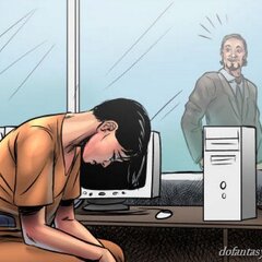 Busty brunette came to a computer room, - BDSM Art Collection - Pic 1