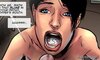 Submissive big tits brunette swallows huge jizz flow. Group X 3 By Celestin.