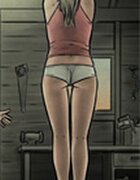Small tits blonde babe tormented hard by cruel dude. Schizo By Slasher.