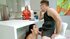 astonishing brunette poked with