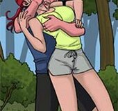 Teen girl catched in the woods while jogging by psycho.